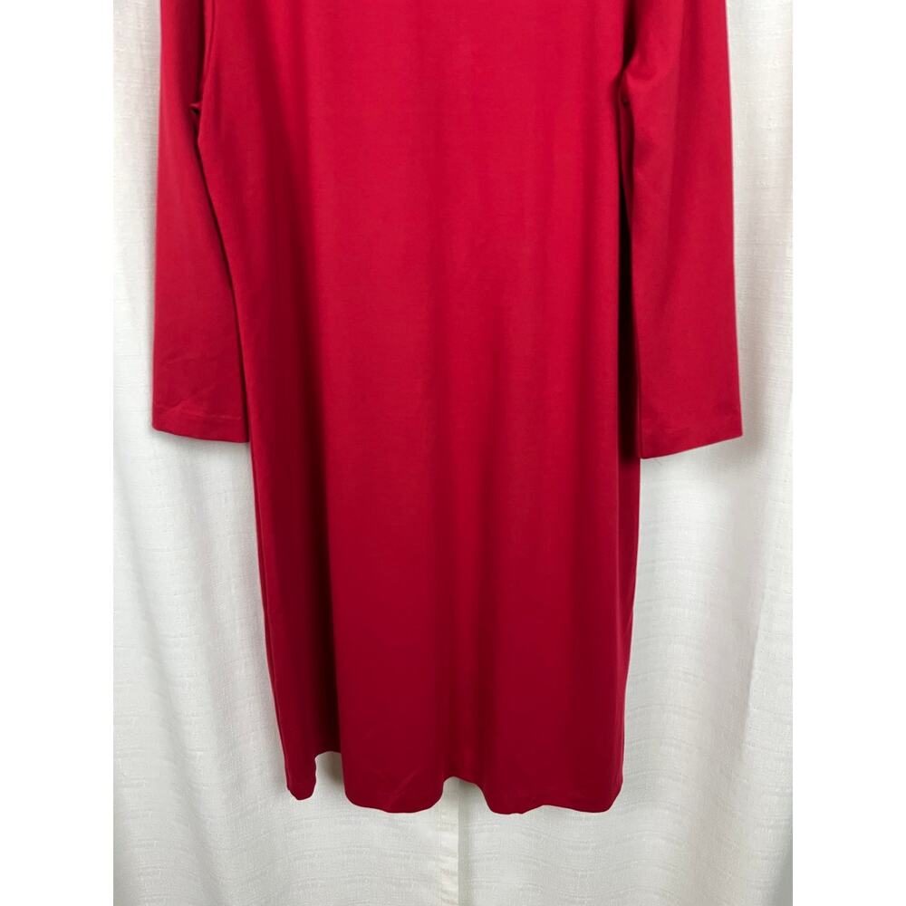 J.McLaughlin Red Ofelia Catalina Cloth Shift Midi Dress Sz.XL - Picture 9 of 12